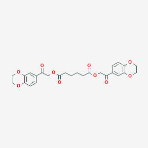 Bis[2-(2,3-dihydro-1,4-benzodioxin-6-yl)-2-oxoethyl] hexanedioate