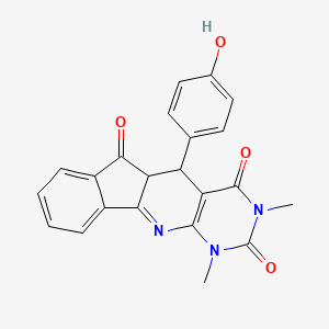 2-(4-hydroxyphenyl)-5,7-dimethyl-5,7,9-triazatetracyclo[8.7.0.03,8.011,16]heptadeca-3(8),9,11,13,15-pentaene-4,6,17-trione