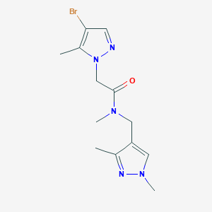 2-(4-bromo-5-methyl-1H-pyrazol-1-yl)-N-[(1,3-dimethyl-1H-pyrazol-4-yl)methyl]-N-methylacetamide