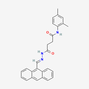 4-[(2E)-2-(9-anthrylmethylene)hydrazino]-N-(2,4-dimethylphenyl)-4-oxobutanamide