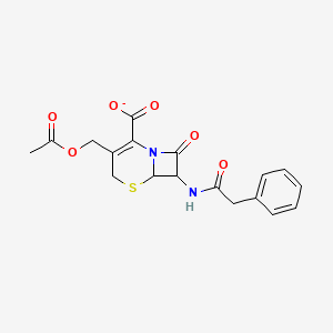 3-[(Acetyloxy)methyl]-8-oxo-7-[(phenylacetyl)amino]-5-thia-1-azabicyclo[4.2.0]oct-2-ene-2-carboxylate