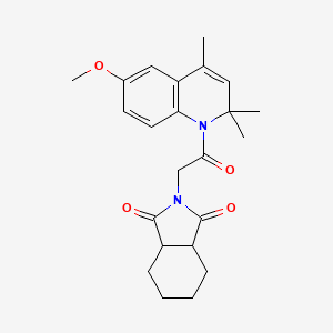 2-[2-(6-methoxy-2,2,4-trimethylquinolin-1(2H)-yl)-2-oxoethyl]hexahydro-1H-isoindole-1,3(2H)-dione