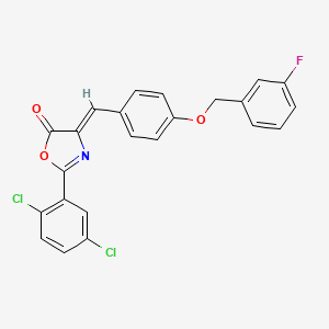 (4Z)-2-(2,5-dichlorophenyl)-4-{4-[(3-fluorobenzyl)oxy]benzylidene}-1,3-oxazol-5(4H)-one