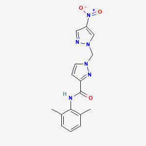 N-(2,6-dimethylphenyl)-1-[(4-nitro-1H-pyrazol-1-yl)methyl]-1H-pyrazole-3-carboxamide