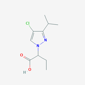 2-[4-chloro-3-(propan-2-yl)-1H-pyrazol-1-yl]butanoic acid