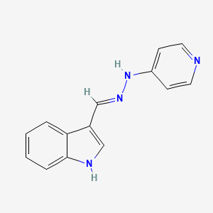 3-{(E)-[2-(pyridin-4-yl)hydrazinylidene]methyl}-1H-indole