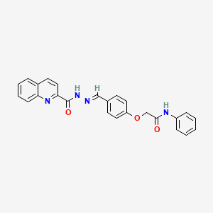 N-phenyl-2-(4-{(E)-[2-(quinolin-2-ylcarbonyl)hydrazinylidene]methyl}phenoxy)acetamide