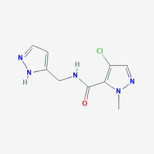 4-chloro-1-methyl-N-(1H-pyrazol-3-ylmethyl)-1H-pyrazole-5-carboxamide