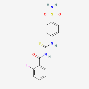 2-iodo-N-[(4-sulfamoylphenyl)carbamothioyl]benzamide