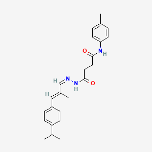 N-(4-methylphenyl)-4-[(2Z)-2-{(2E)-2-methyl-3-[4-(propan-2-yl)phenyl]prop-2-en-1-ylidene}hydrazinyl]-4-oxobutanamide