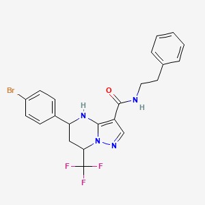 5-(4-bromophenyl)-N-(2-phenylethyl)-7-(trifluoromethyl)-4,5,6,7-tetrahydropyrazolo[1,5-a]pyrimidine-3-carboxamide