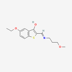 (2E)-5-ethoxy-2-{[(3-methoxypropyl)amino]methylidene}-1-benzothiophen-3(2H)-one