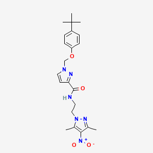 1-[(4-tert-butylphenoxy)methyl]-N-[2-(3,5-dimethyl-4-nitro-1H-pyrazol-1-yl)ethyl]-1H-pyrazole-3-carboxamide