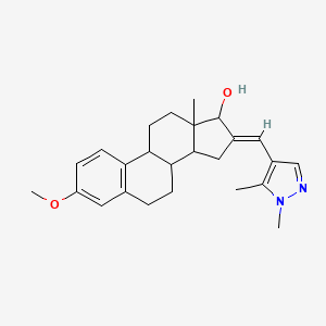 (16E)-16-[(1,5-dimethyl-1H-pyrazol-4-yl)methylidene]-3-methoxyestra-1(10),2,4-trien-17-ol