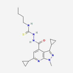 N-butyl-2-[(3,6-dicyclopropyl-1-methyl-1H-pyrazolo[3,4-b]pyridin-4-yl)carbonyl]hydrazinecarbothioamide