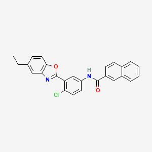 N-[4-chloro-3-(5-ethyl-1,3-benzoxazol-2-yl)phenyl]naphthalene-2-carboxamide