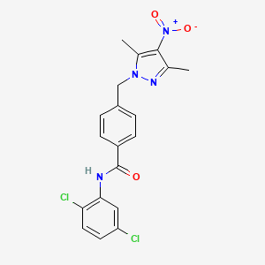 N-(2,5-dichlorophenyl)-4-[(3,5-dimethyl-4-nitro-1H-pyrazol-1-yl)methyl]benzamide