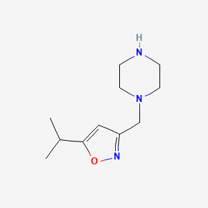 1-{[5-(Propan-2-yl)-1,2-oxazol-3-yl]methyl}piperazine