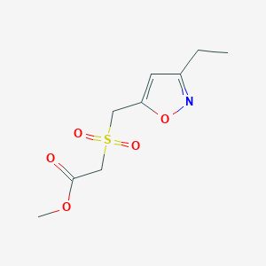 Methyl {[(3-ethyl-1,2-oxazol-5-yl)methyl]sulfonyl}acetate