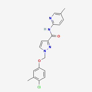 1-[(4-chloro-3-methylphenoxy)methyl]-N-(5-methylpyridin-2-yl)-1H-pyrazole-3-carboxamide