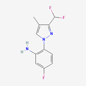 2-[3-(Difluoromethyl)-4-methyl-1H-pyrazol-1-yl]-5-fluoroaniline