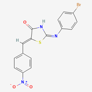 (2Z,5Z)-2-[(4-bromophenyl)imino]-5-(4-nitrobenzylidene)-1,3-thiazolidin-4-one