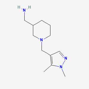 1-{1-[(1,5-dimethyl-1H-pyrazol-4-yl)methyl]piperidin-3-yl}methanamine