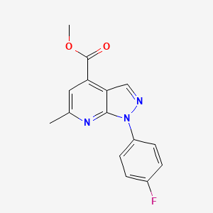 methyl 1-(4-fluorophenyl)-6-methyl-1H-pyrazolo[3,4-b]pyridine-4-carboxylate