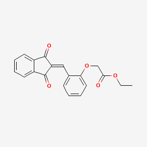 ethyl {2-[(1,3-dioxo-1,3-dihydro-2H-inden-2-ylidene)methyl]phenoxy}acetate