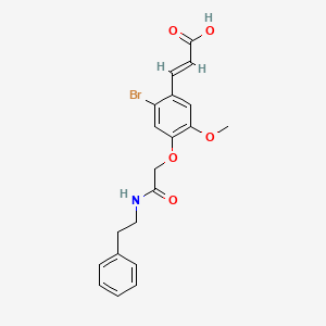 (2E)-3-(2-bromo-5-methoxy-4-{2-oxo-2-[(2-phenylethyl)amino]ethoxy}phenyl)prop-2-enoic acid