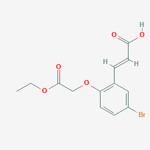 (2E)-3-[5-bromo-2-(2-ethoxy-2-oxoethoxy)phenyl]prop-2-enoic acid