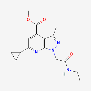 methyl 6-cyclopropyl-1-[2-(ethylamino)-2-oxoethyl]-3-methyl-1H-pyrazolo[3,4-b]pyridine-4-carboxylate