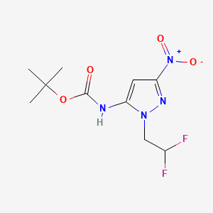 Tert-butyl N-[1-(2,2-difluoroethyl)-3-nitro-1H-pyrazol-5-YL]carbamate