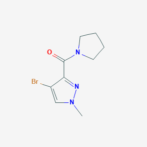 molecular formula C9H12BrN3O B10907623 (4-bromo-1-methyl-1H-pyrazol-3-yl)(pyrrolidin-1-yl)methanone 