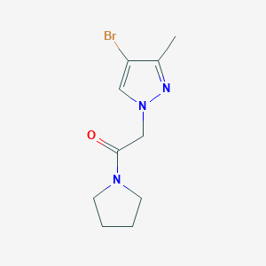 2-(4-bromo-3-methyl-1H-pyrazol-1-yl)-1-(pyrrolidin-1-yl)ethanone