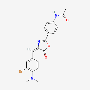 N-(4-{(4E)-4-[3-bromo-4-(dimethylamino)benzylidene]-5-oxo-4,5-dihydro-1,3-oxazol-2-yl}phenyl)acetamide