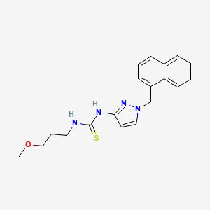 1-(3-methoxypropyl)-3-[1-(naphthalen-1-ylmethyl)-1H-pyrazol-3-yl]thiourea