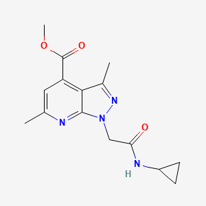 Methyl 1-(2-(cyclopropylamino)-2-oxoethyl)-3,6-dimethyl-1H-pyrazolo[3,4-b]pyridine-4-carboxylate