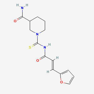 1-{[(2E)-3-(furan-2-yl)prop-2-enoyl]carbamothioyl}piperidine-3-carboxamide