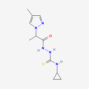 N-cyclopropyl-2-[2-(4-methyl-1H-pyrazol-1-yl)propanoyl]hydrazinecarbothioamide