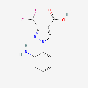 1-(2-Aminophenyl)-3-(difluoromethyl)-1H-pyrazole-4-carboxylic acid