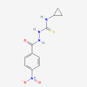 N-cyclopropyl-2-[(4-nitrophenyl)carbonyl]hydrazinecarbothioamide