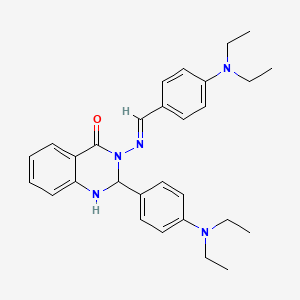 2-[4-(diethylamino)phenyl]-3-({(E)-[4-(diethylamino)phenyl]methylidene}amino)-2,3-dihydroquinazolin-4(1H)-one