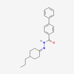 N'-(4-propylcyclohexylidene)biphenyl-4-carbohydrazide