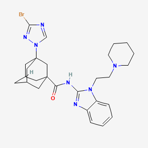 3-(3-Bromo-1H-1,2,4-triazol-1-YL)-N~1~-[1-(2-piperidinoethyl)-1H-1,3-benzimidazol-2-YL]-1-adamantanecarboxamide