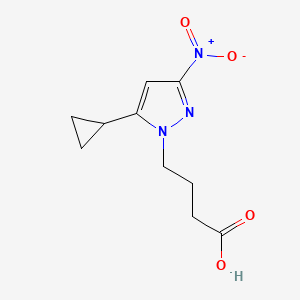 4-(5-cyclopropyl-3-nitro-1H-pyrazol-1-yl)butanoic acid