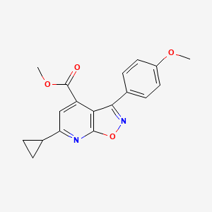 Methyl 6-cyclopropyl-3-(4-methoxyphenyl)isoxazolo[5,4-b]pyridine-4-carboxylate