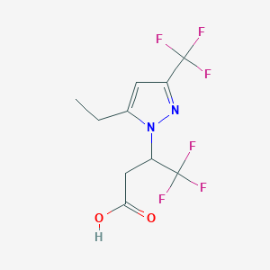 3-[5-Ethyl-3-(trifluoromethyl)-1H-pyrazol-1-yl]-4,4,4-trifluorobutanoic acid