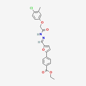 ethyl 4-{5-[(E)-{2-[(4-chloro-3-methylphenoxy)acetyl]hydrazinylidene}methyl]furan-2-yl}benzoate