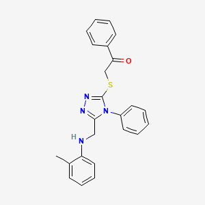 2-[(5-{[(2-methylphenyl)amino]methyl}-4-phenyl-4H-1,2,4-triazol-3-yl)sulfanyl]-1-phenylethanone